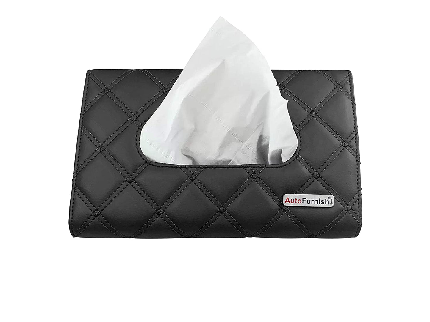 7D PREMIUM Sun Visor Tissue Box Holder | Water Resistant PU Leather with Straps and 50 Free Tissues