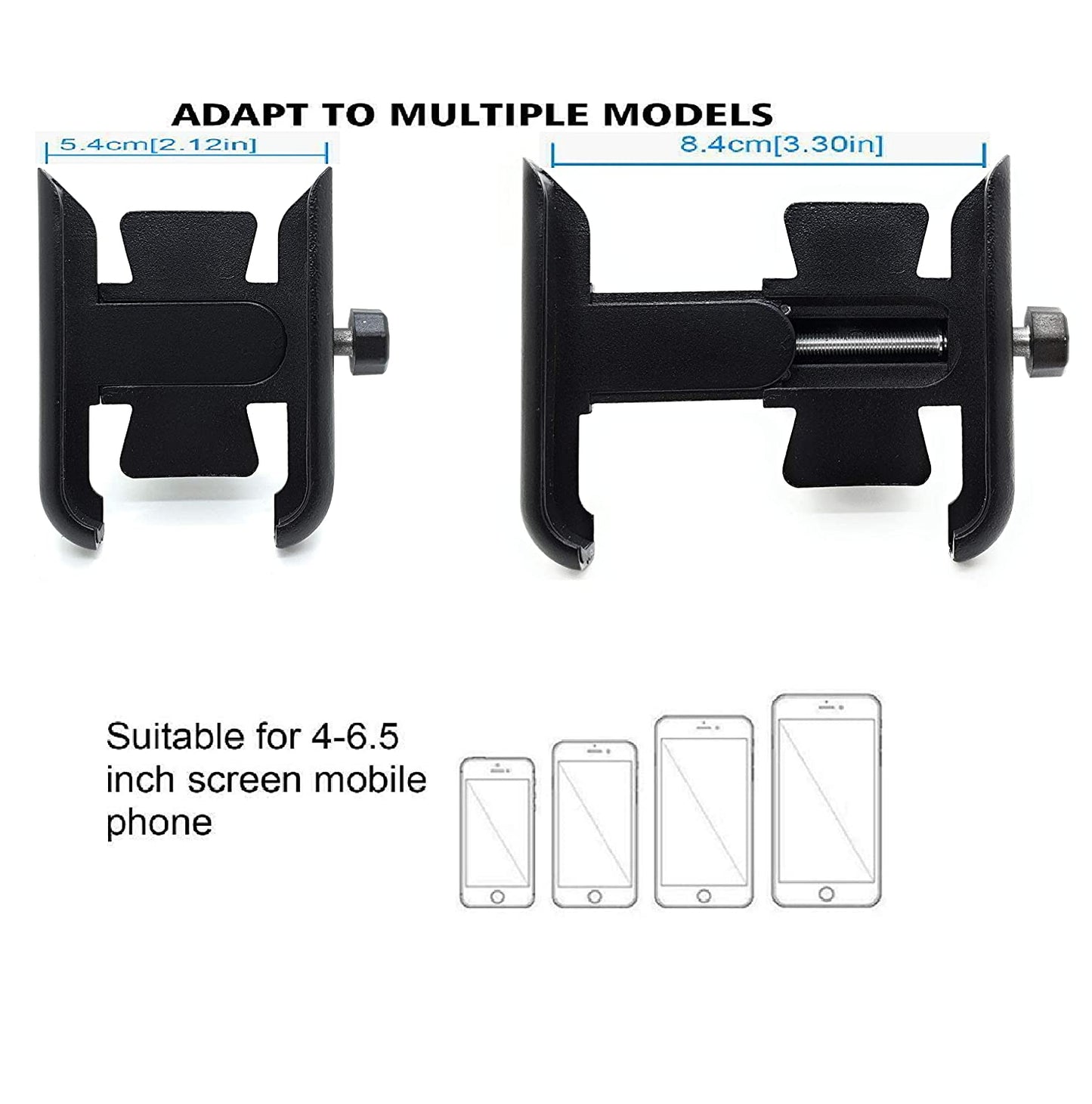 Universal CNC, Motorcycle Handlebar Mount Holder for 3.5-6.2 Inch Mobile