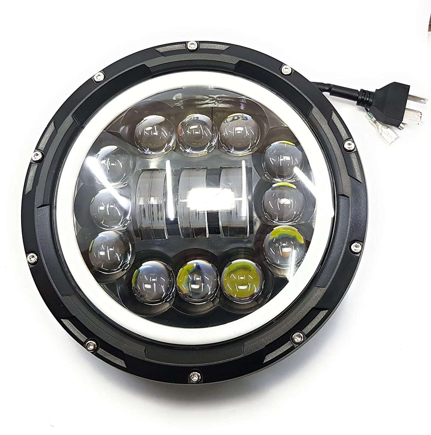 7 inch 15 led Super Bright LED Round Led Headlight for Bike and Car