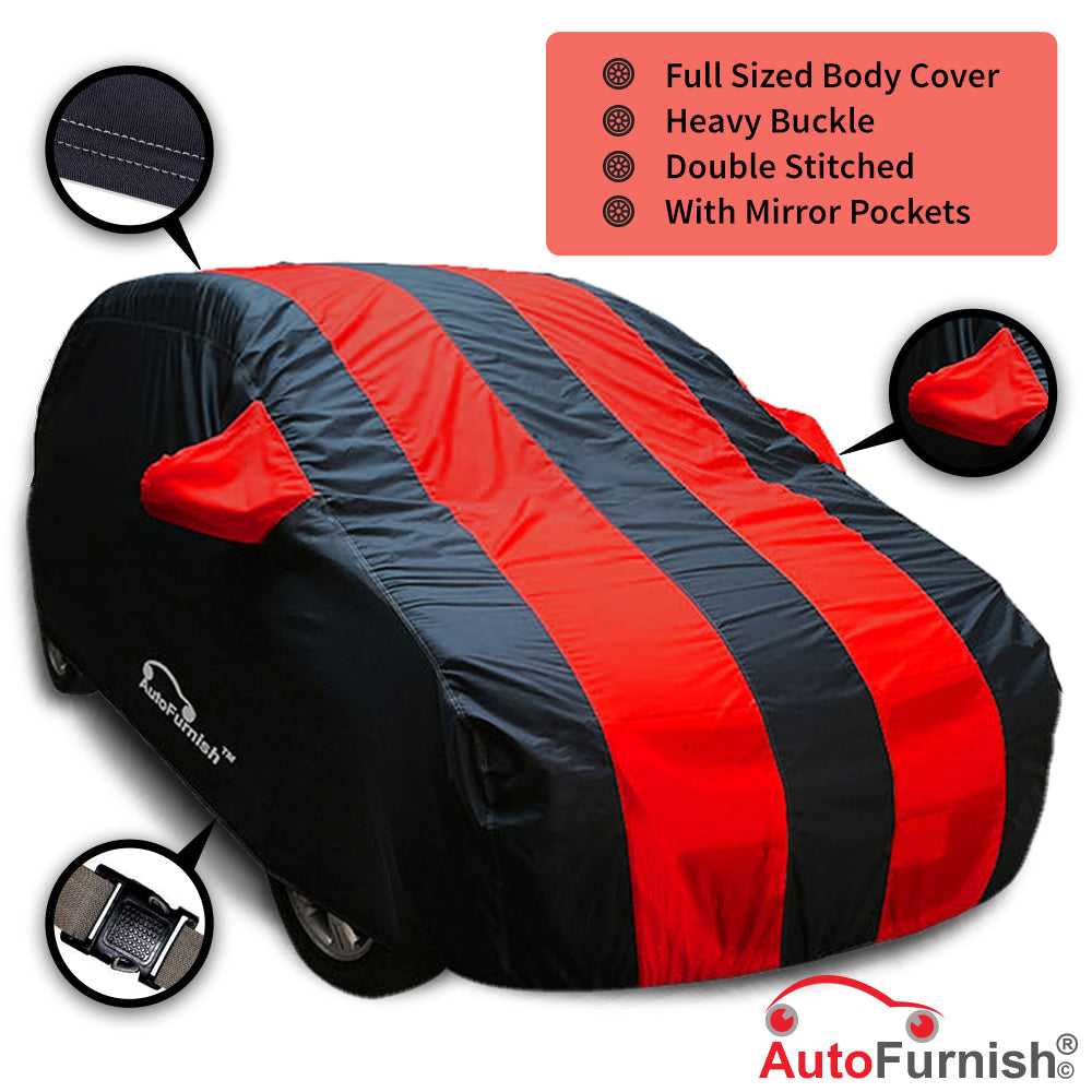 Autofurnish  Stylish Aqua Stripe  Car Body Cover For Force Gurkha 2022