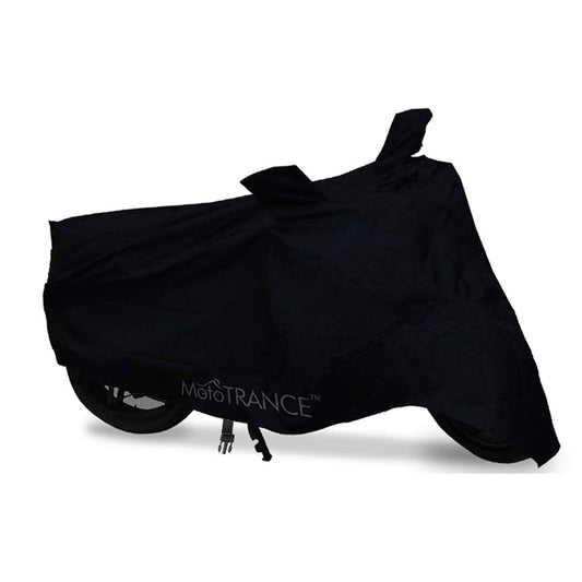 Mototrance Black Bike Body Cover For Hero HF Deluxe