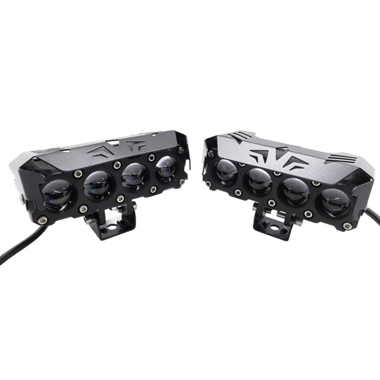 4LED Dual-Color Fog Light 120W (DC 12-80V) for Universal Bike, Car, Truck, and other Vehicles