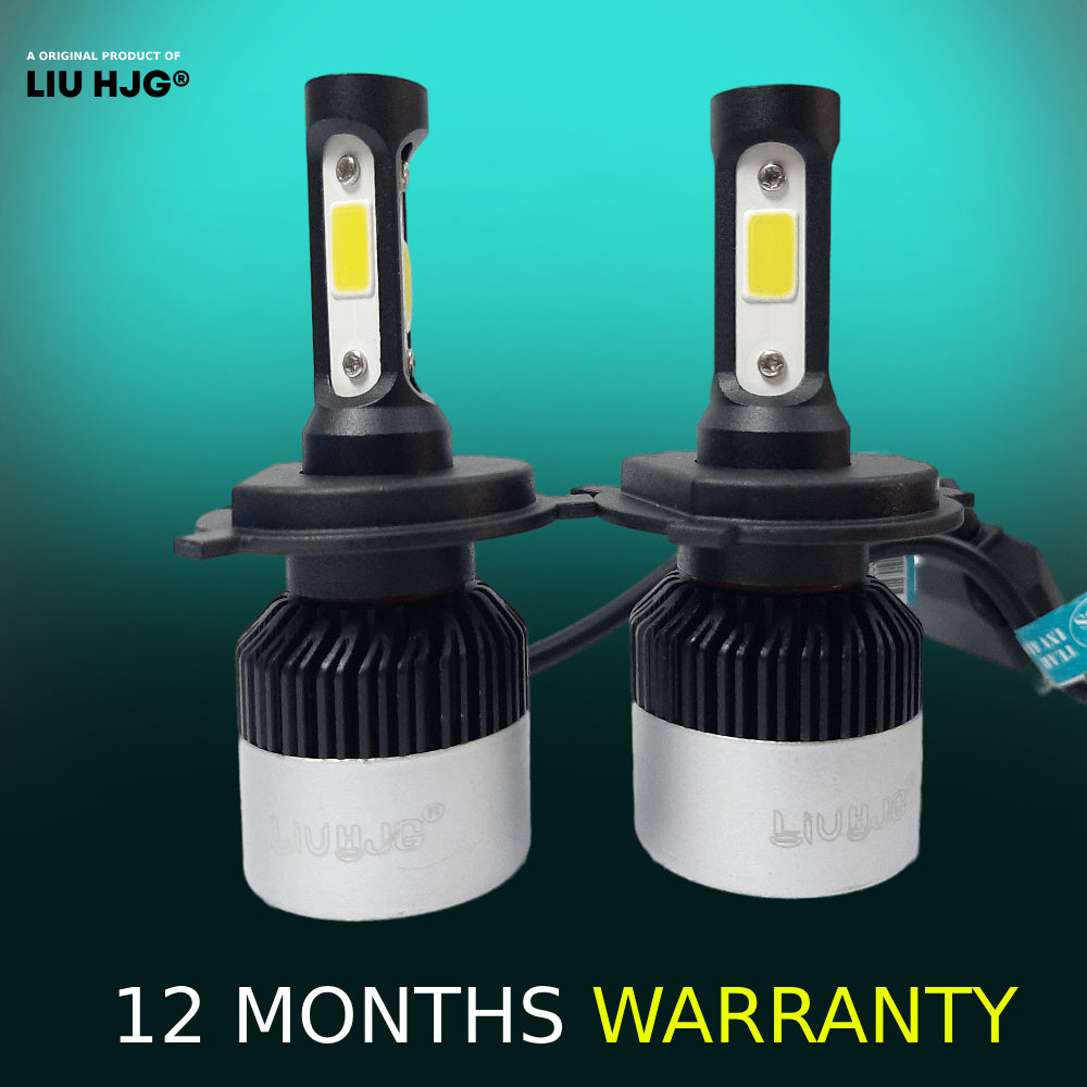 LIU HJG LED Car Headlight Bulbs with COB Chips 6500K White, With 12 months warranty for bike and car (Pack of 2)