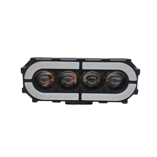 LU HJG 4 LED 60W DRL Yellow/White & RGB Multi-Color Function Light for Bikes & Cars (DC 12-48V, Pack Of 1)