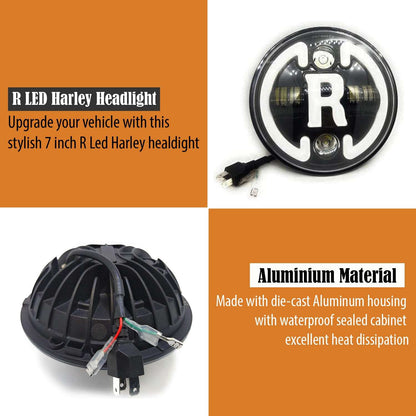 7 Inch Round Led Headlight for Bike and Cars (R Tiranga Led Headlight)