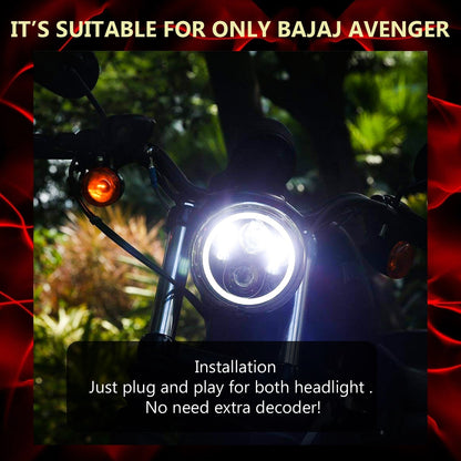 AutoPowerz 5.75 Inch Round Led Headlight for Bikes and Cars (12V-80V, 75W) (Model 2)