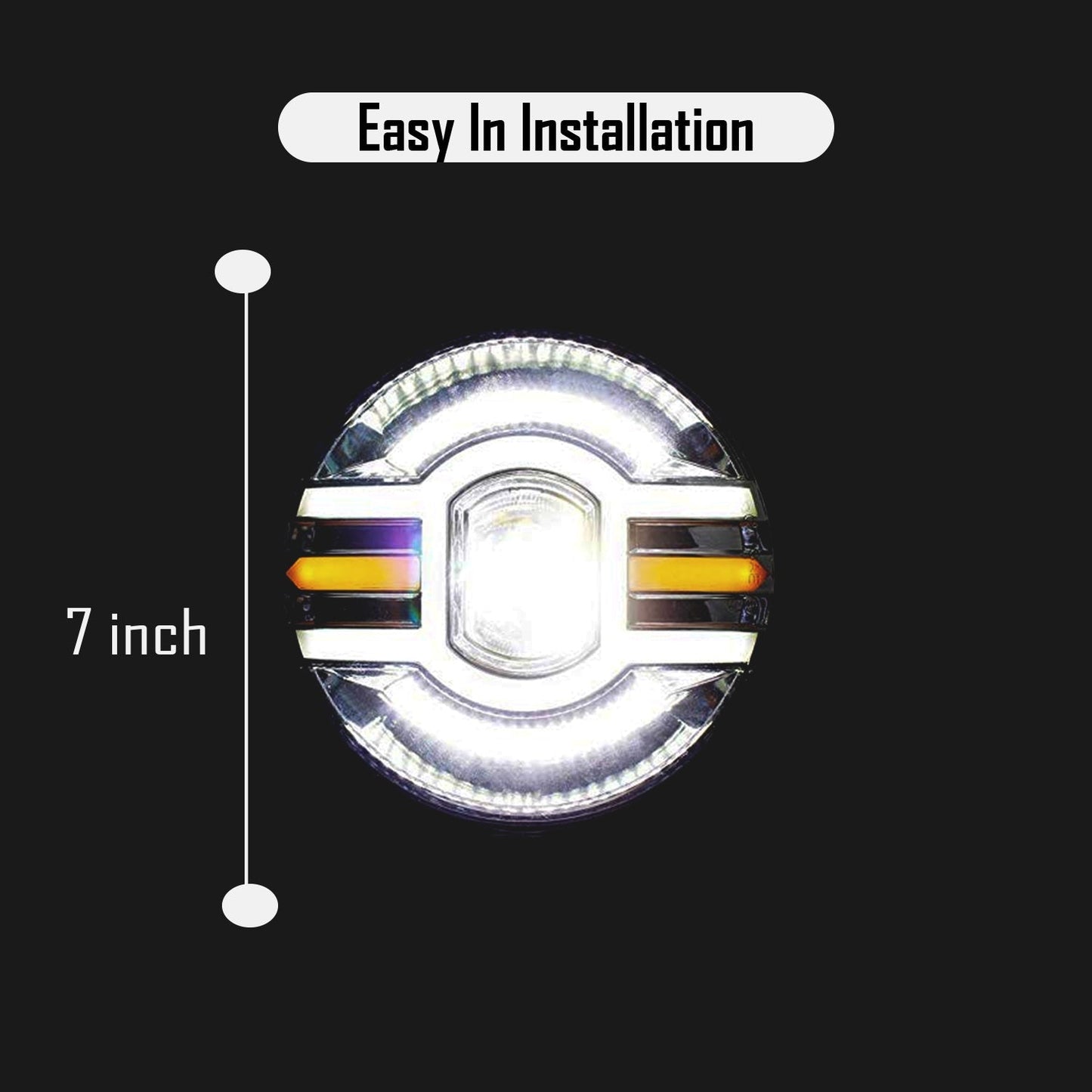 7 inch Led Headlight for Bikes and Cars (60W)