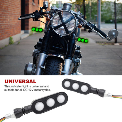 Universal Motorcycle Turn On Signal Multi Color (RED,GREEN,YELLOW) Indicator With Running DRL, Strobe and Stable Functions For All Bikes (Pack of 2Pcs.)