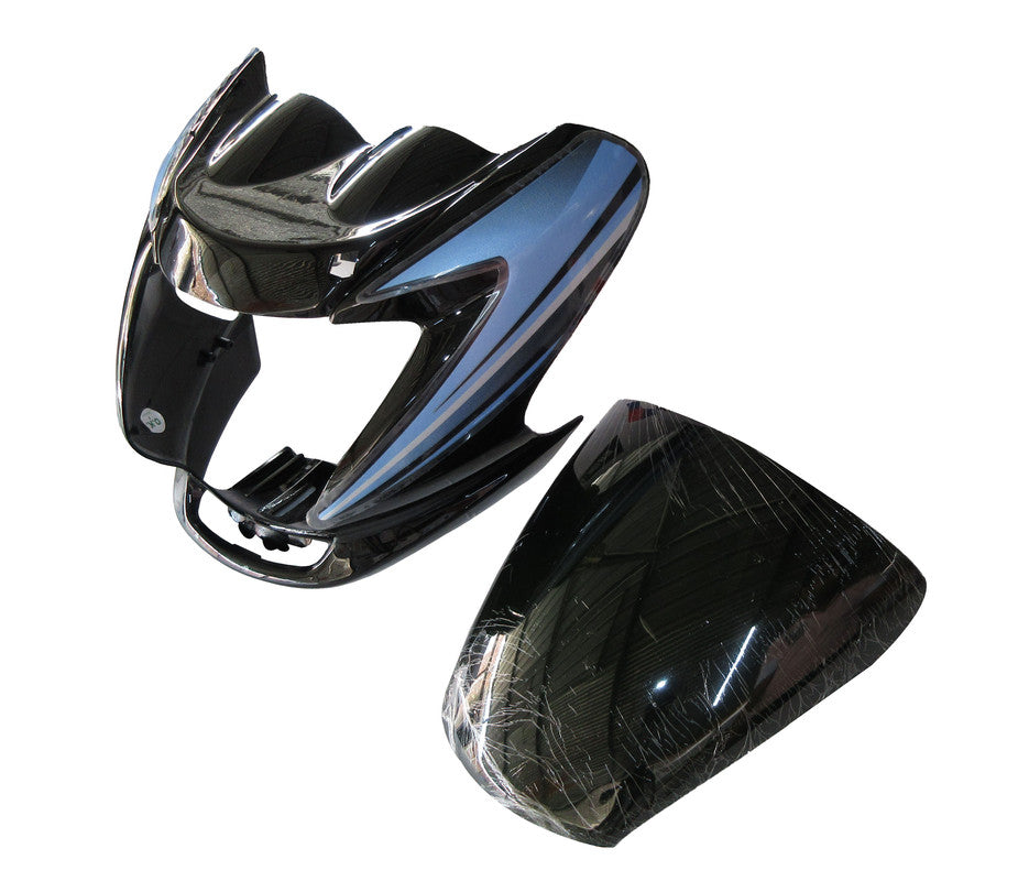 Headlight Visor Fit For Hero Passion Pro Black (Blue Sticker) (BP)