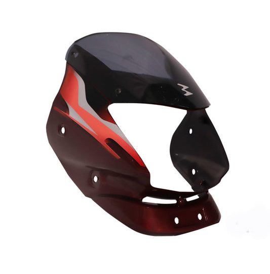 Headlight Visor With Glass Fit For Bajaj Platina Palace Maroon