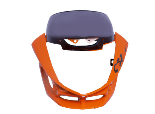 Headlight Visor Fit For With Glass & Garnish Hero CBZ Xtreme Vibrant Orange