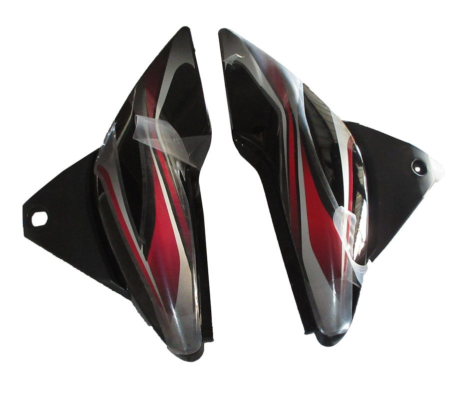 Side Panel / Side Cowl Set Fit For Bajaj Discover 100Cc (3D Type) Black(Purple Sticker)