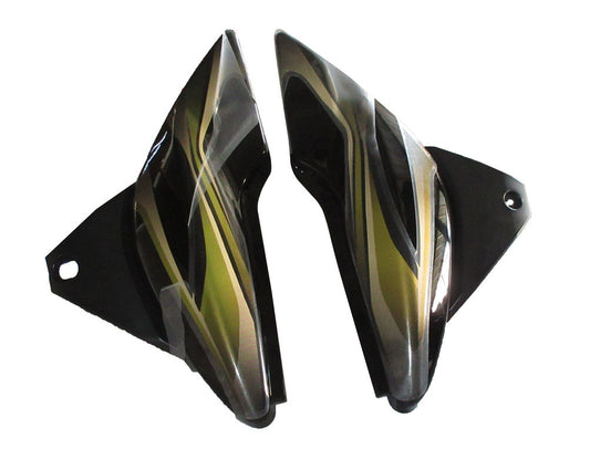 Side Panel / Side Cowl Set Fit For Bajaj Discover 100cc (3D Type) Black(Green Sticker)