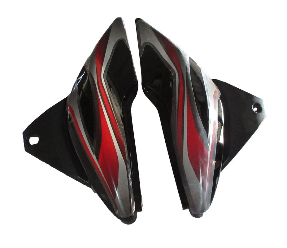 Side Panel / Side Cowl Set Fit For Bajaj Discover 100Cc Black (Red Sticker)