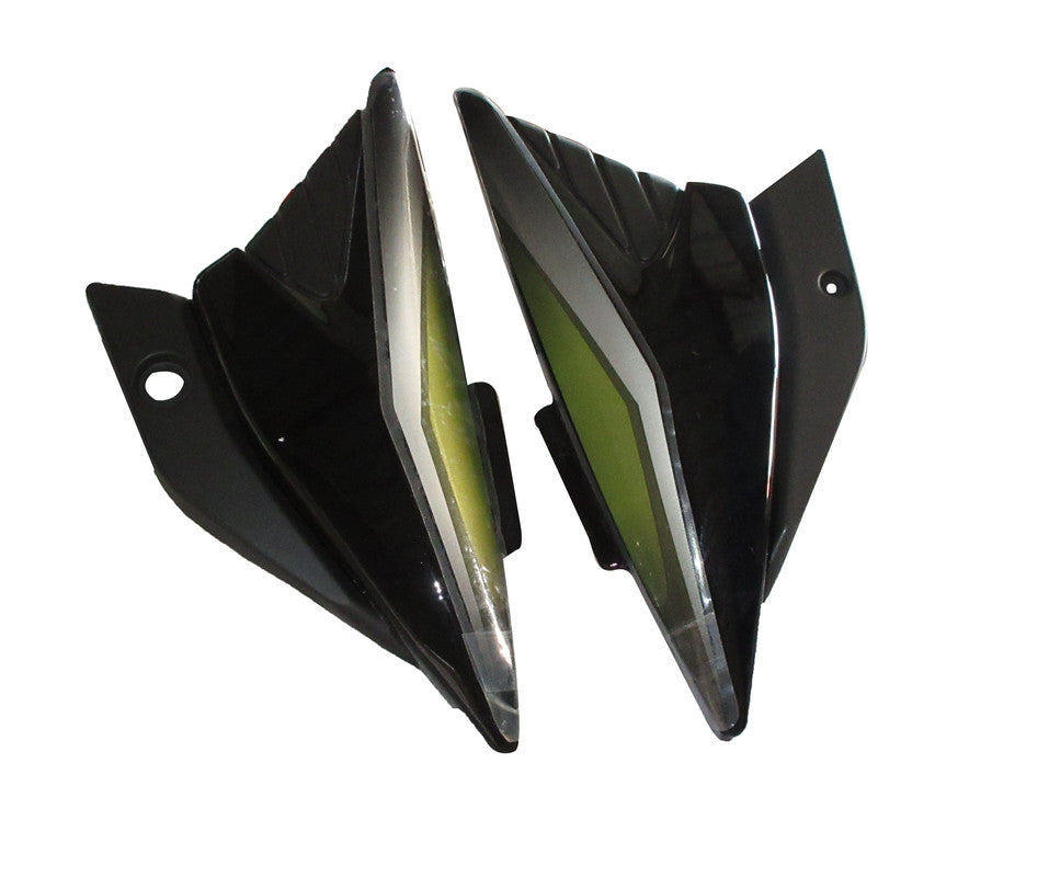 Side Panel / Side Cowl Set Fit For Bajaj Platina 125Cc Black(Green Sticker)