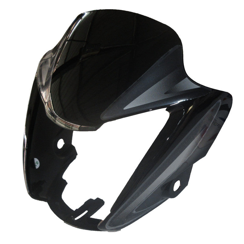 Headlight Visor Fit For Hero Splendor NXG Black (Silver Sticker)