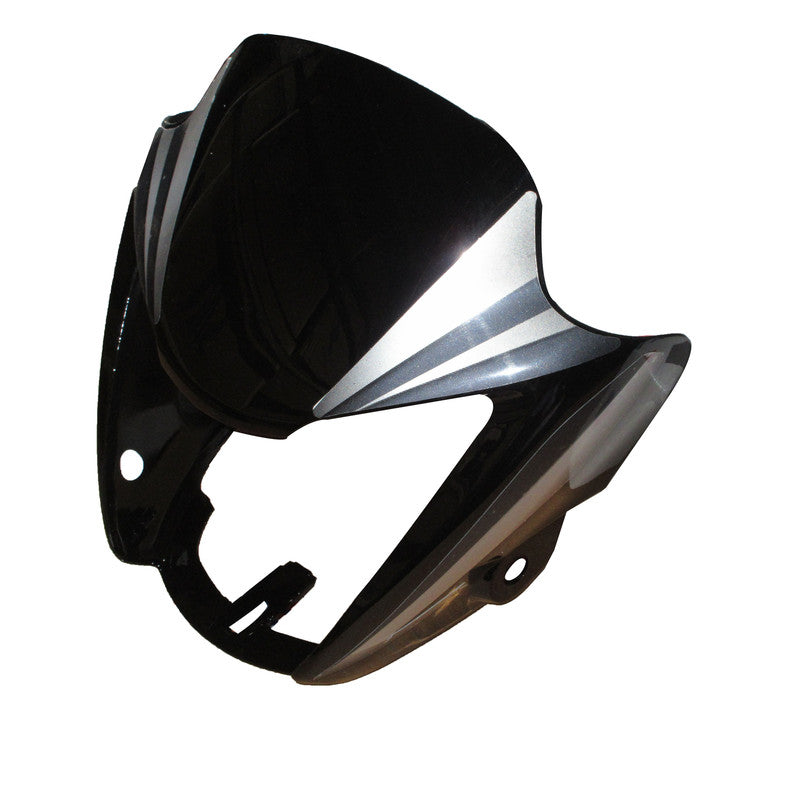 Headlight Visor Fit For Hero Splendor NXG Latest Black (Silver Sticker)