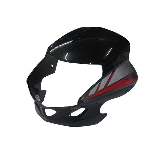 Headlight Visor Fit For Hero CD-Deluxe New Model (Self Start) Black(Blue Sticker)