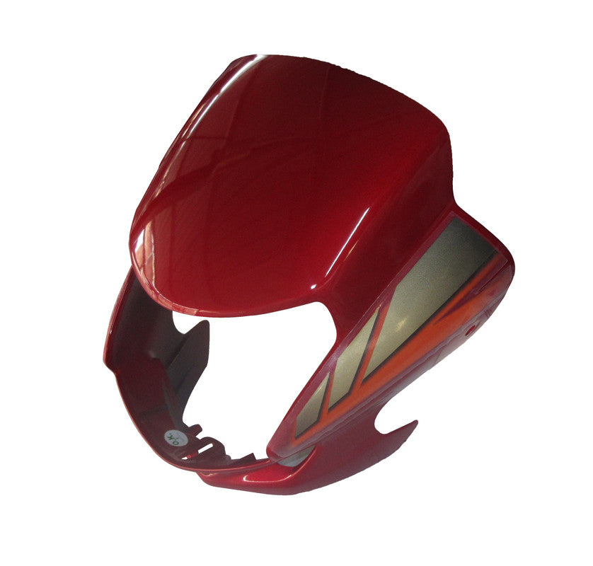 Headlight Visor Fit For Hero CD-Deluxe New Model (Self Start) Candy Blazing Red (Orange Sticker) (BP)**