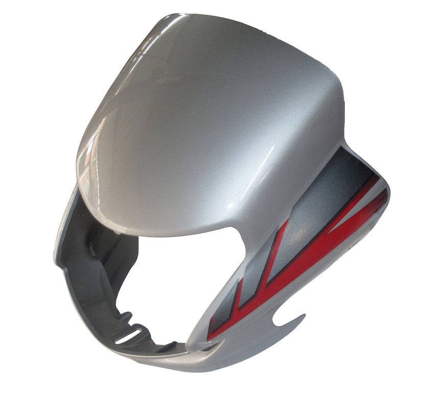 Headlight Visor Fit For Hero CD-Deluxe New Model (Self Start) Cloud Silver(Red Sticker)