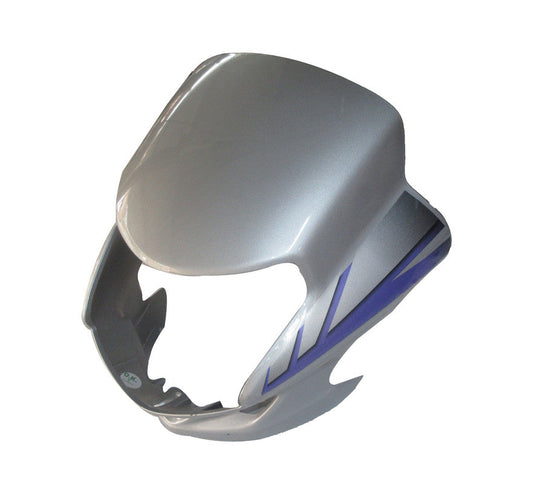 Headlight Visor Fit For Hero CD-Deluxe New Model (Self Start) Cloud Silver(Blue Sticker)