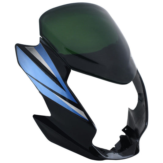 Headlight Visor Fit For Hero Passion Xpro Black(Blue Sticker)