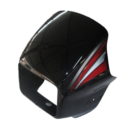 Headlight Visor Fit For Hero Splendor Pro (New Graphics) Black (Red Sticker)