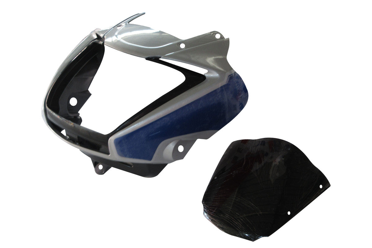 Headlight Visor Fit For Hero Splendor i-Smart Cloud Silver For Blue Bike