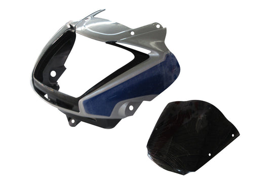 Headlight Visor Fit For Hero Splendor i-Smart Cloud Silver For Blue Bike