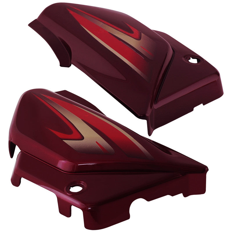 Side Panel / Side Cowl Set Fit For Hero Splendor Plus New Model (New Graphics) Palace Maroon