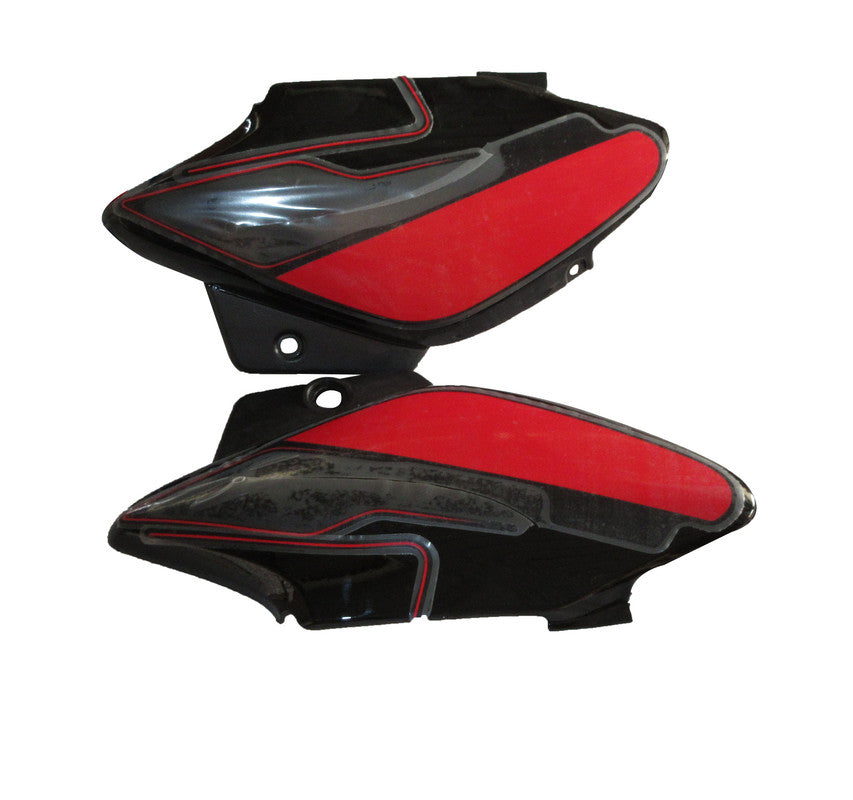 Side Panel / Side Cowl Set Fit For Hero Splendor i-Smart Black (Red Sticker)