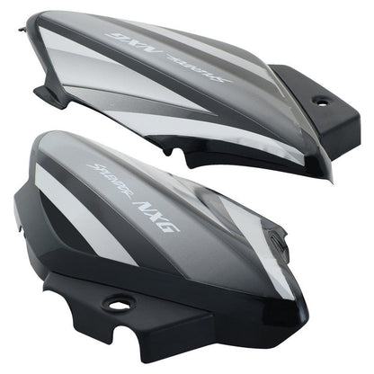 Side Panel / Side Cowl Set Fit For Hero Splendor NXG Latest (New Graphics) Black (Silver Sticker)