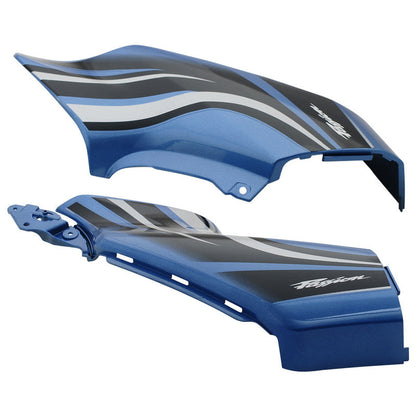 Side Panel / Side Cowl Set Fit For Hero Passion Xpro Forest Blue Colour For Black Bike (Blue Sticker)