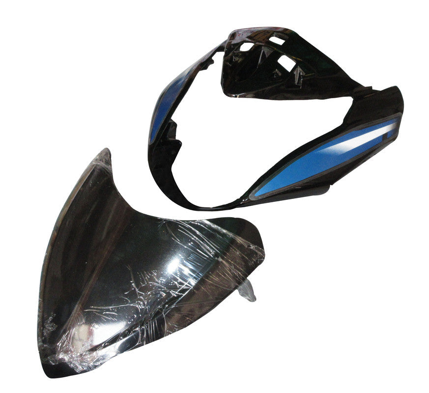 Headlight Visor Fit For Hero Glamour Type-7 Black (Blue Sticker)