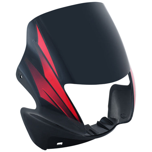 Headlight Visor Fit For Hero Passion Plus New Model Black (Red Sticker)