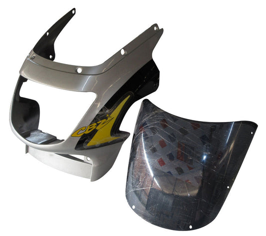 Headlight Visor Fit For With Glass Hero CBZ StarSilver/ Black (Yellow Cone) For Black Bike