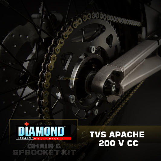 TVS Apache  200V CC - Diamond Chain Sprocket Kit (K182)