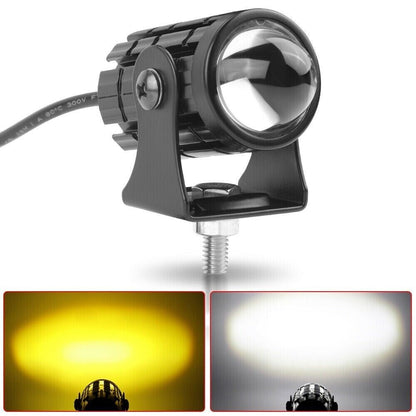 1Pcs LED Motorcycle Fog Light Driving Spot Lamp Yellow/White (8V-80V,30 Watt)