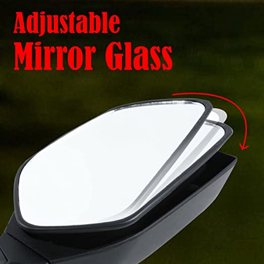 Adjustable Rear View Side Mirror with Turn Signal Led Indicator Compatible with R15-V3-V4, Kawasaki Ninja Bikes (1Set)