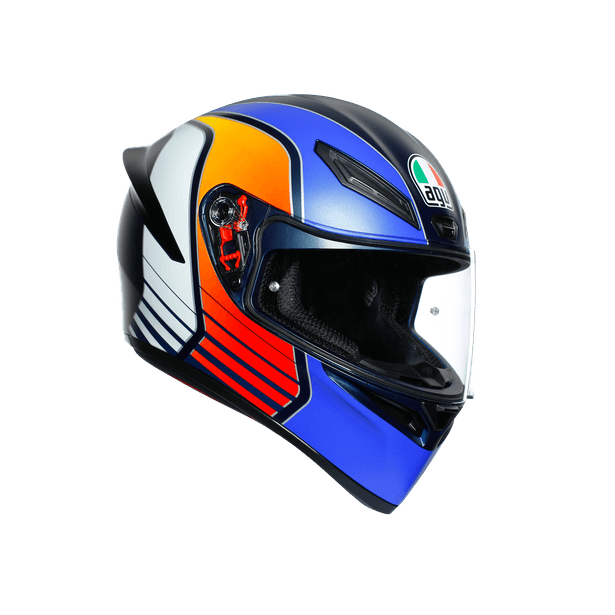 AGV HELMET - K1 MULTI ECE DOT - POWER MATT DARK BLUE/ORANGE/WHITE