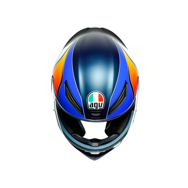 AGV HELMET - K1 MULTI ECE DOT - POWER MATT DARK BLUE/ORANGE/WHITE