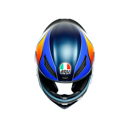 AGV HELMET - K1 MULTI ECE DOT - POWER MATT DARK BLUE/ORANGE/WHITE