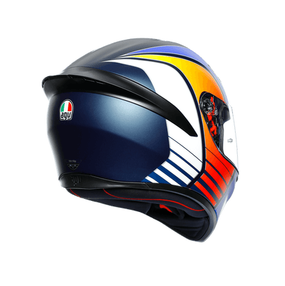 AGV HELMET - K1 MULTI ECE DOT - POWER MATT DARK BLUE/ORANGE/WHITE