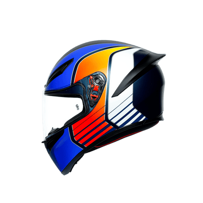 AGV HELMET - K1 MULTI ECE DOT - POWER MATT DARK BLUE/ORANGE/WHITE