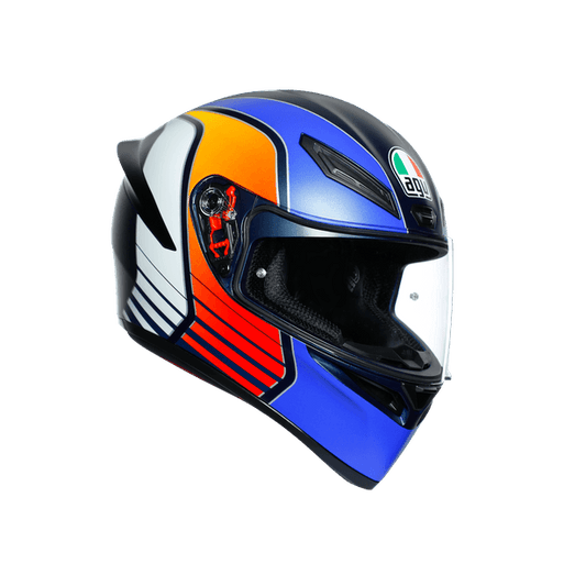 AGV K1 MULTI ECE DOT - POWER MATT DARK BLUE/ORANGE/WHITE