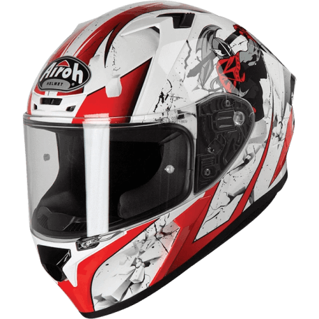 Airoh Valor Jackpot Gloss Helmet (White Red)