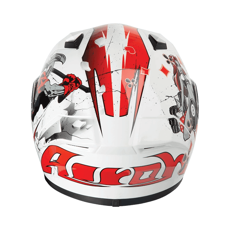 Airoh Valor Jackpot Gloss Helmet (White Red)