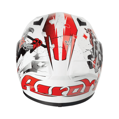 Airoh Valor Jackpot Gloss Helmet (White Red)