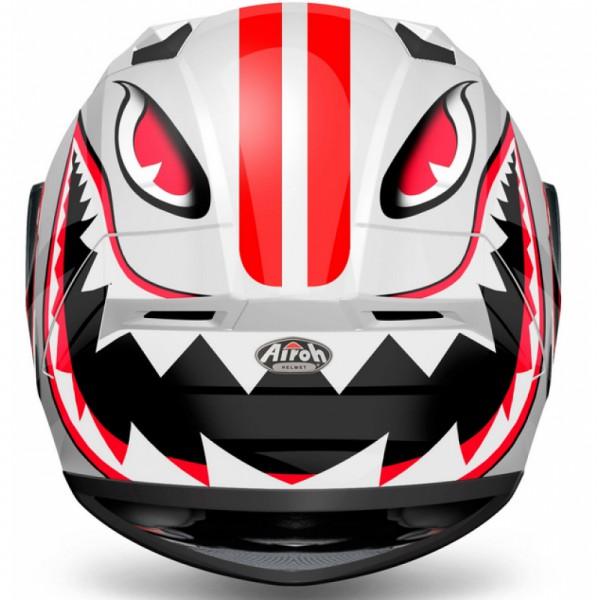 Airoh Valor Touchdown Gloss White Red Full Face Helmet