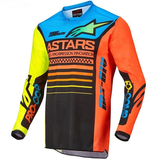 Alpinestars Racer Compass Jersey Black Yellow Fluo Coral